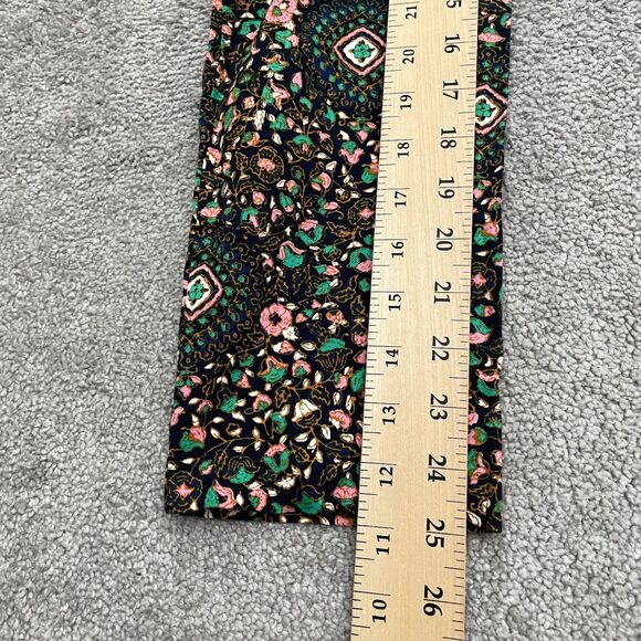 J.Crew Skimmer Crop Ankle Pants Womens 00 Navy Blue Floral Mid Rise Casual 28x25 - Picture 6 of 12